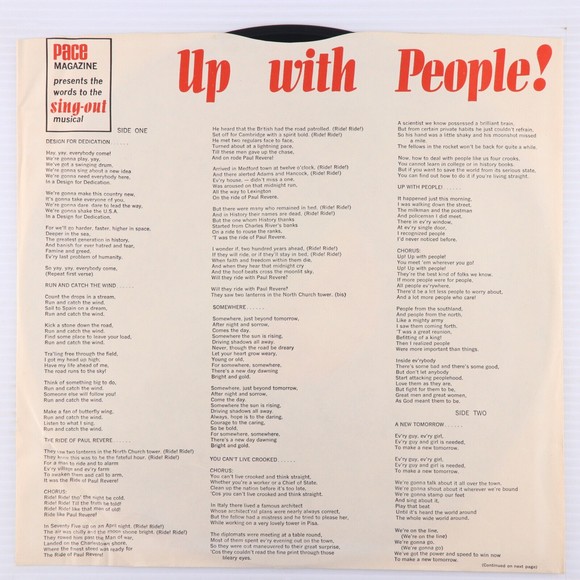 Pace Magazine Presents Up With People! The Sing-Out Musical 1965 LP Record #1101 - Picture 7 of 16